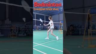 Badminton back hand crossnet trick shot practice badminton [upl. by Andromede712]