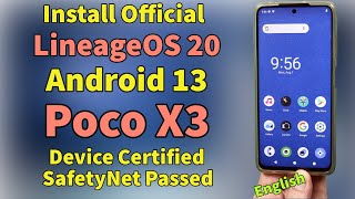 Install LineageOS 20 Android 13 On Poco X3 Best Speedy ROM English [upl. by Absalom861]