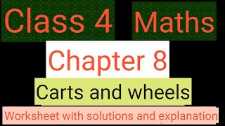 studytime Class 4MathsChapter 8carts and wheels worksheet with solutions [upl. by Eseilenna]