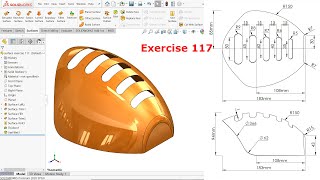 SolidWorks Surface Tutorial exercise 117 [upl. by Alisa973]