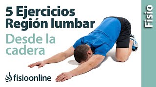 5 EJERCICIOS para MEJORAR tus LUMBARES desde las caderas [upl. by Aneger726]