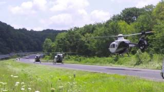 Three 3 Medical Helicopters on i 40 [upl. by Ingalls]