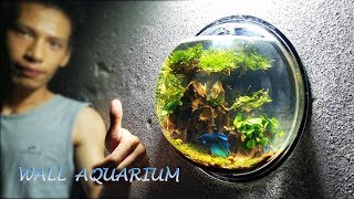 HOME DECORATION  DIY WALL MOUNT FISH TANK [upl. by Deny]