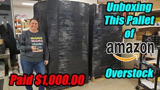 Unboxing a Pallet of Brand New Amazon overstock that bought for 100000 CHECK OUT WHAT WE GOT [upl. by Noicnecsa689]