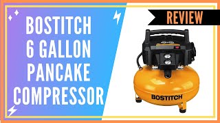 BOSTITCH Pancake Air Compressor OilFree 6 Gallon 150 PSI BTFP02012  Review [upl. by Meeker32]