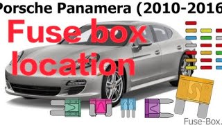 Fuse box location Porsche Panamera 2012 [upl. by Lynnworth]