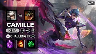 Camille vs Renekton Top  KR Grandmaster  Patch 1423 Season 14 [upl. by Kovacs]