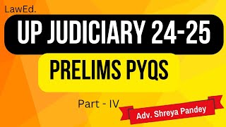 UP JUDICIARY 2022 LAW PAPER PYQS  LawEd by Shreya Pandey [upl. by Sikram]