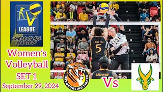 UST GOLDEN TIGRESSES VS FEU LADY TAMARAWS SET 1 WOMEN’S VOLLEYBALL V LEAGUE WHERE IT ALL STARTED [upl. by Aillimat]