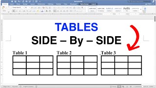 How To Put Tables Side By Side In Word [upl. by Esilrahc]