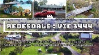 Aerial view  Historic images  Walkaround  Redesdale Victoria Australia [upl. by Katine]