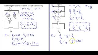 Ersättningsresistans i serie och parallellkoppling [upl. by Eirrehs]
