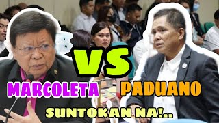 PADUANO vs MARCOLETA nagkagulo sa senate hearing Ng office of vice president [upl. by Nnayr]