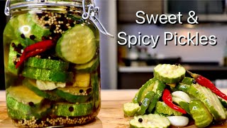 Sweet amp Spicy Pickles Recipe  The Crunchiest Pickles Youll Ever Eat [upl. by Shreeves]