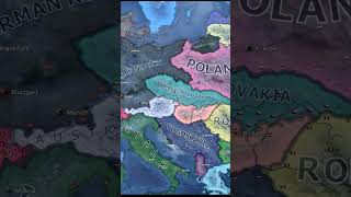 Austria and Hungary VS Czechoslovakia 1936 shorts hoi4 hoi4timelapse [upl. by Esnohpla]