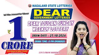 LOTTERY SAMBAD DEAR 8 PM 27102024 NAGALAND LOTTERY LIVE DEAR LOTTERY LIVE LOTTERY SAMBAD LIVE [upl. by Ahsinnek]