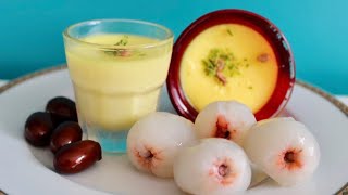 Litchi recipe  Litchi Pudding  Fresh lychee dessert  litchi dessert recipe  lychee desserts [upl. by Bernt94]