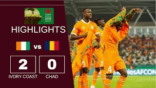 Côte dIvoire 2 vs Tchad 0  AFCON 2025 Qualifiers [upl. by Sasha]