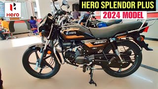 Hero Splendor Plus 2024 Model Launched 🤩  On Road Price Features Mileage Detailed Review [upl. by Arjan951]