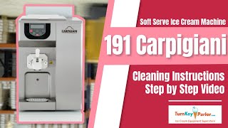 191 Carpigiani Ice Cream Machine Cleaning  Step by Step Soft Serve Cleaning [upl. by Accber]