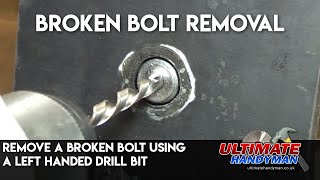 Remove a broken bolt using a left handed drill bit [upl. by Tamqrah]