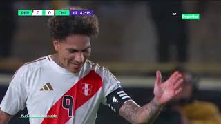 PERÚ vs CHILE ¡PAOLO NO GUERRERO TUVO LA MÁS CLARA DEL PRIMER TIEMPO  CLASIFICATORIAS 2026 🇵🇪⚽🇨🇱 [upl. by Barbaresi]