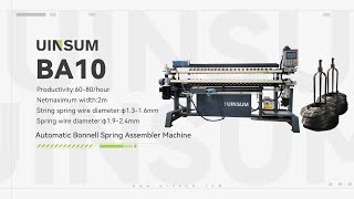 【UINSUM mattress machine】Automatic Bonnell Spring Assembler MachineBA10 [upl. by Ciprian]