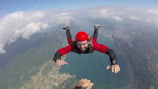 6 premiers sauts du brevet B2 vol relatif savoie parachutisme [upl. by Enitsirt78]