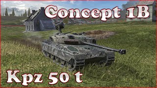 Kampfpanzer 50 t Concept 1B  WoT Blitz UZ Gaming [upl. by Anett]