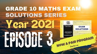 Episode 03 2021 Grade 10 LSSCE Mathematics Exam Solution Now paid program [upl. by Acysej]