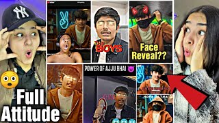 FIRST TIME REACTION ON AJJU BHAI Full ATTITUDE VIDEOS😈🔥 Ajju Bhai Savage Reply😎 Total Gaming [upl. by Ransell]