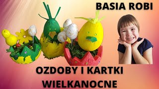 Robimy ozdoby wielkanocne Mega proste stroiki i kartki  pomysły dla dzieci [upl. by Nirtiac341]