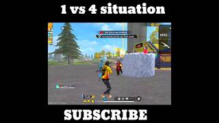 1 vs 4 situation 🫣  free fire shorts [upl. by Netniuq890]