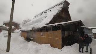 4K・ Walking in snowy Shirakawago・4K [upl. by Qerat]