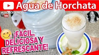 AGUA DE HORCHATA  Vicky Receta Facil [upl. by Moitoso]