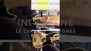 Indochine  Le chant des cygnes chorus EbADG basscoverwithtabs bass basscover tabs basstab [upl. by Ivetts]