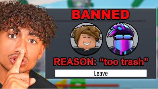 I BANNED YOUTUBERS FROM ROBLOX BEDWARS [upl. by Atalie783]