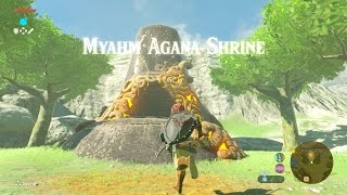 Zelda BOTW  14120 Myahm Agana Shrine Hateno Village [upl. by Bindman]