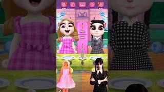 My Talking Angela 2  Aaaahhh ehhhh ihh ohhh barbie wednesday talkingangela2 [upl. by Varion310]