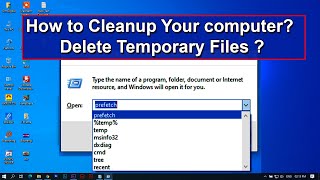 ⚠How to Cleanup Your computer ♻Delete Temporary files  Remove JunkFiles temp temp prefetch 2021 [upl. by Milla]