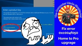 How to fix error 0xc004f050  Win 10 Home to Pro  QUICK TIPS [upl. by Lem68]