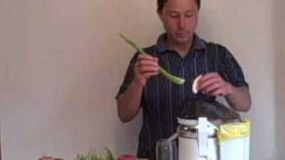 Lequip 1105 Juicer Demonstration Mini Centrifugal Ejection Juicer juices fruits and vegetables [upl. by Eimak229]