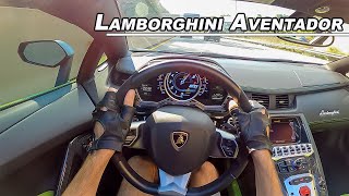 2014 Lamborghini Aventador 50th Anniversario Roadster  City Drive with Tunnels POV Binaural Audio [upl. by Darryn120]