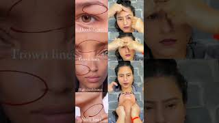 📛🤯antiageing face yoga glowing skinfrown wrinklescheekbone hoddeeye neck lines try it🤯️shorts [upl. by Laenej]