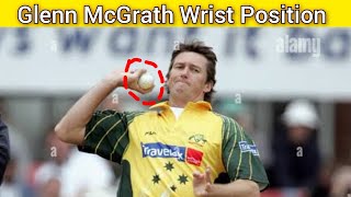 Glenn McGrath Bowling Action wrist Position learn line and length swing bowling cricket explained [upl. by Ehc]