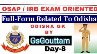 odishagk day8 osap irb odisha police importantquestions facts motivation [upl. by Pliske]