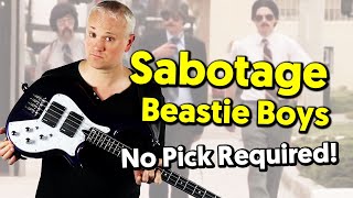 Sabotage  Beastie Boys No Pick Required tabs and tutorial [upl. by Drofwarc]