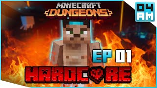 04AMs RETURN  HARDCORE 1 Life Gameplay  Minecraft Dungeons Episode 1 Season 3 [upl. by Avivah]