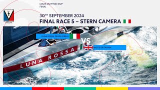 Louis Vuitton Cup Final Race 5 Port Entry Stern Camera  Luna Rossa Prada Pirelli [upl. by Wildee74]