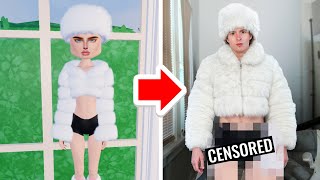 Roblox Dress to Impress but I Wear the Outfit In Real Life [upl. by Ahsetel]